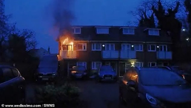 About 60 firefighters from the London Fire Brigade, accompanied by eight engines, were sent to the scene to tackle the blaze