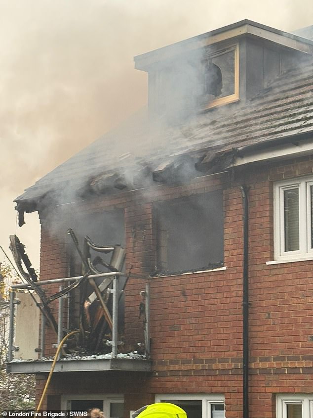 The scene after the south-east London flat fire, which started after an e-bike battery exploded