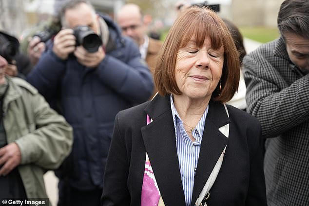 Gisele Pelicot arrives in front of the courthouse before sentencing in the Pelicot case on December 19, 2024 in Avignon, France