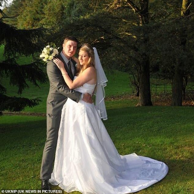 Dyson killed Mrs Rushton in an early morning attack at her home in Andover, in June 2019. Rushton and Dyson are pictured on their wedding day