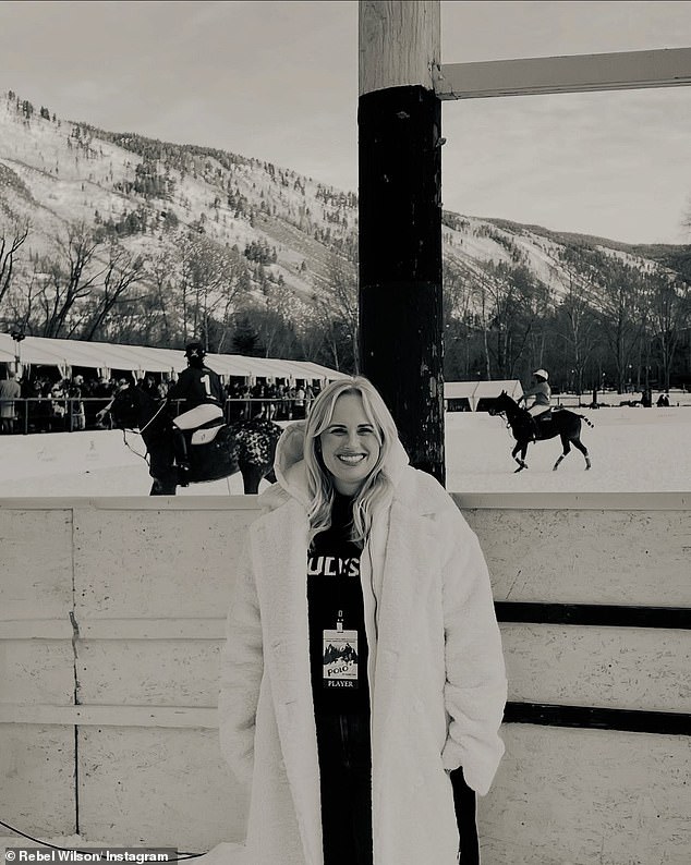 The family also took part in a snow polo match, with Rebel sharing a photo of herself posing for the event