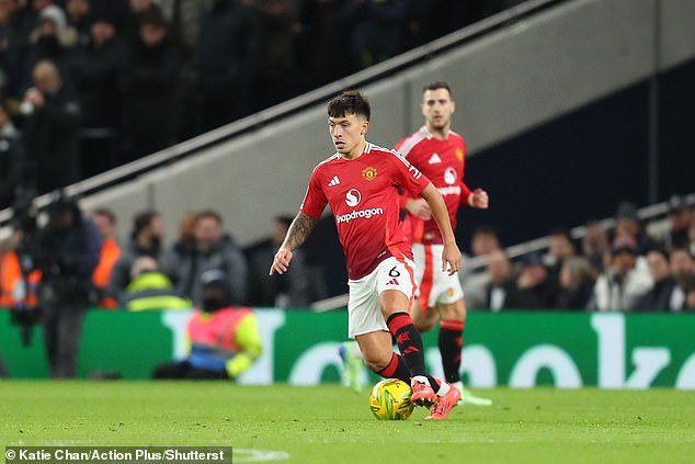 Lisandro Martinez struggled during the match as United were defeated 4-2 in North London