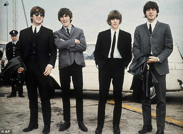 John Lennon, George Harrison, Ringo Starr and Paul LR pictured in Liverpool in 1964