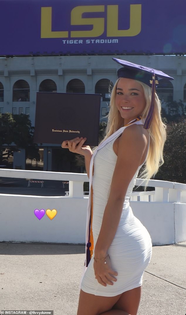 Despite her graduation, Dunne will return to LSU in the spring for her fifth season with the Tigers