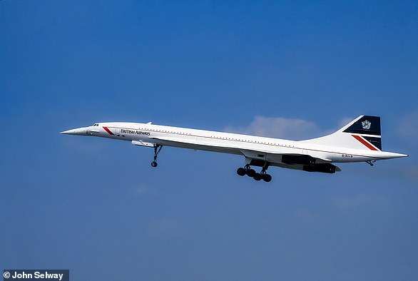 The Concorde was the world's first supersonic airliner and operated for 27 years, but was grounded in October 2003. The photo shows the British Airways Concorde G-BOAB taking off with its landing gear still extended over the town of Fairford, Gloucestershire in the Cotswolds, on July 20. , 1996, during the annual RAF Fairford air show