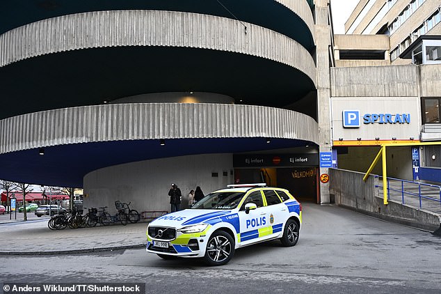 The parking garage where the rapper was murdered in the center of Norrköping, Sweden on Thursday evening, December 19, 2024