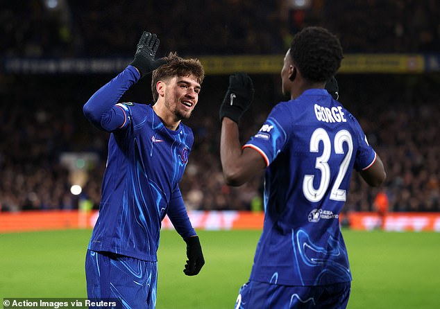 Marc Guiu (left), along with Tyrique George (right) and Josh Acheampong, could guarantee more regular minutes if they leave on loan in January