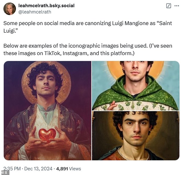 1734702399 945 Luigi Mangione canonized as a saint by crazed online fans