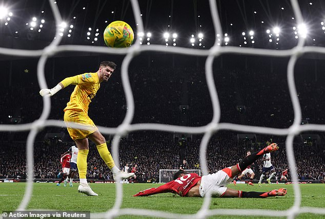 Fraser Forster's double blunder almost cost Tottenham a lot of money as United pulled the score back to 3-2