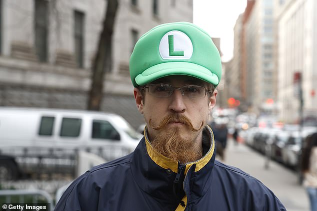 Some supporters dressed up as Luigi from the Super Mario Bros franchise to show their support