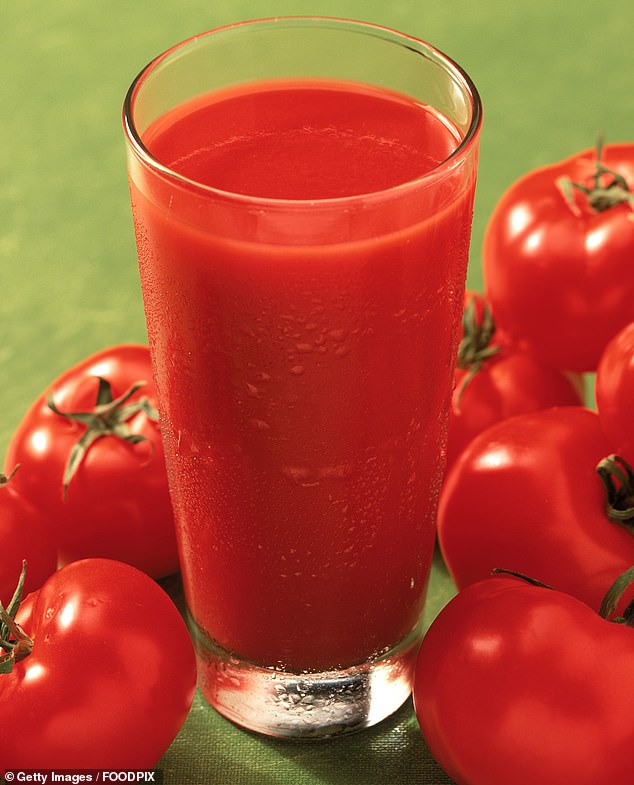 Juice boost. A tomato-based juice drink to increase your energy levels. The Foods You Should Eat Before Going on Vacation.fpx21222