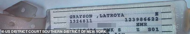 Inside her suit, Grayson included photos of her Delta Airlines tickets, which took her and her half-sister to New York on October 16, 2006, and back to Tulsa on October 17.