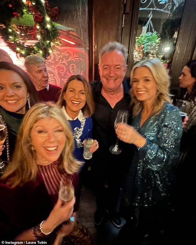 Despite leaving his role on the ITV show four years ago, the 58-year-old presenter still made sure to gather some of his closest showbiz friends for a festive bash.