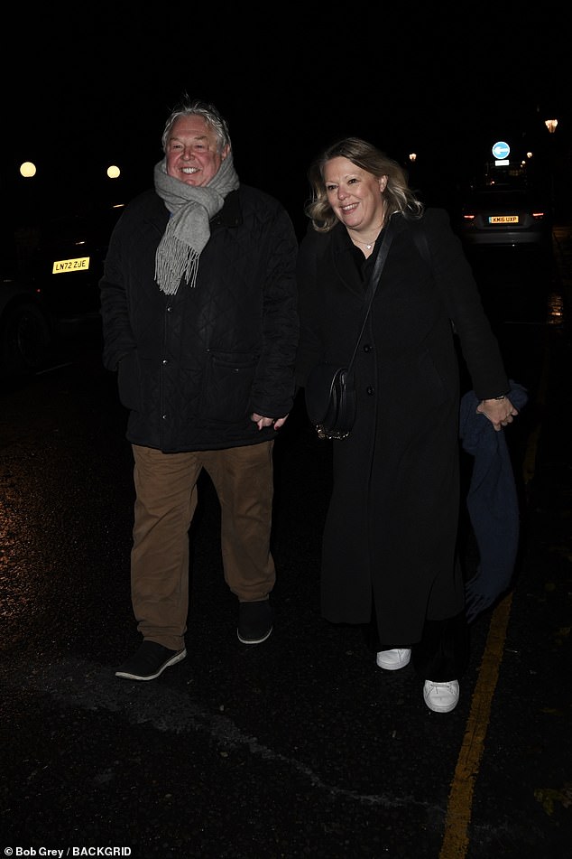 LBC presenter and This Morning personality Nick Ferrari and his wife Sandra Phylis Conolly appeared to be over the moon as they were all smiles at the party