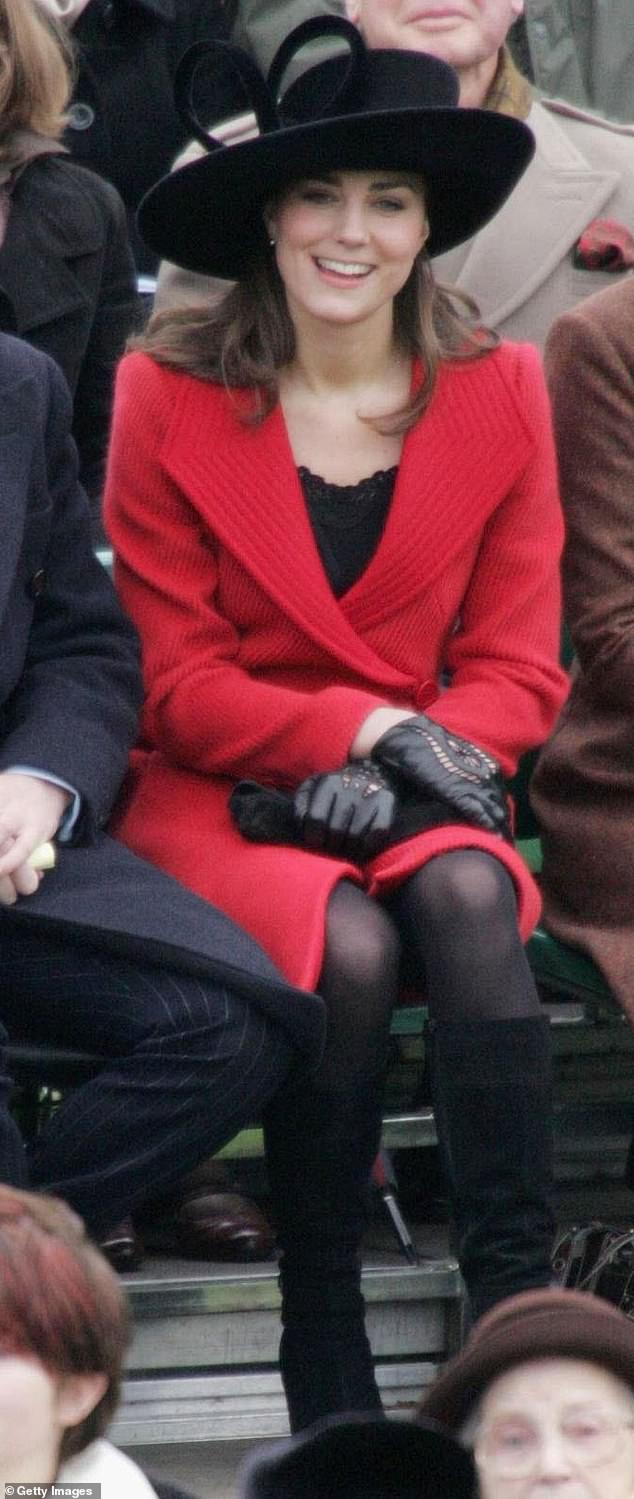 Kate was among the crowd watching William during his passing out parade at Sandhurst on December 15