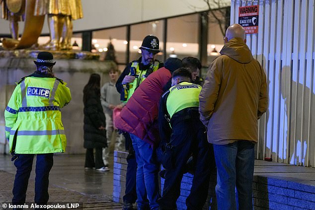 BIRMINGHAM: Police spot a reveler in central Birmingham