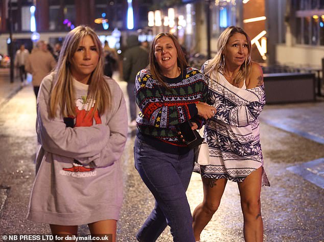 LEEDS: A group of three women are feeling the festive spirit as they head out in their Christmas jumpers