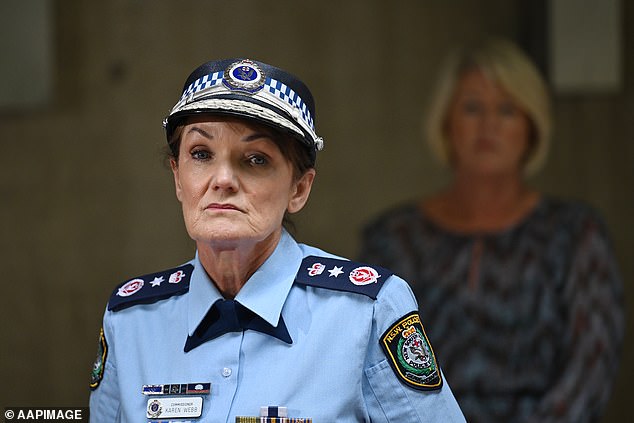 NSW Police Commissioner Karen Webb (pictured) would not hesitate to recommend the state government cancel the New Year's Eve fireworks display in Darling Harbor