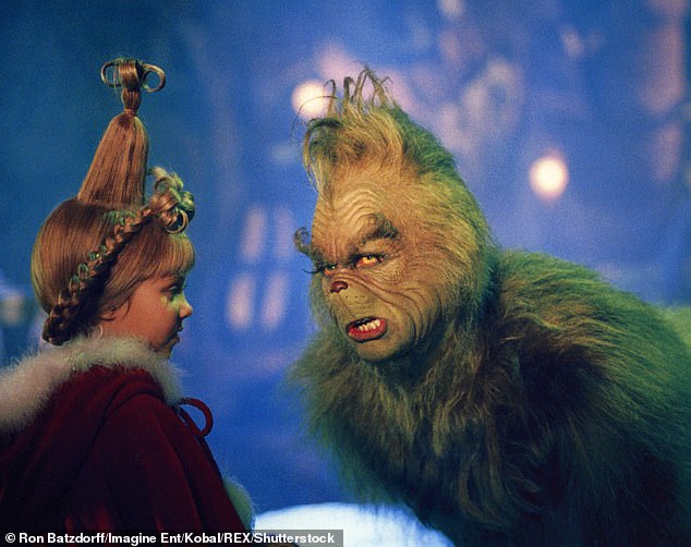 Jimmy then revealed that he and partner Amelia Shepperd had had their own run-in with the parcel-stealing Grinch, who entered their garden and started rummaging through boxes. Pictured: a scene from The Grinch