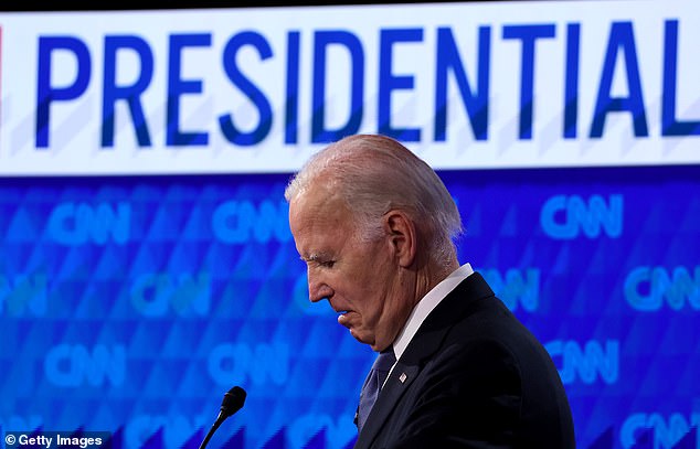 President Joe Biden participates in the CNN presidential debate at CNN Studios