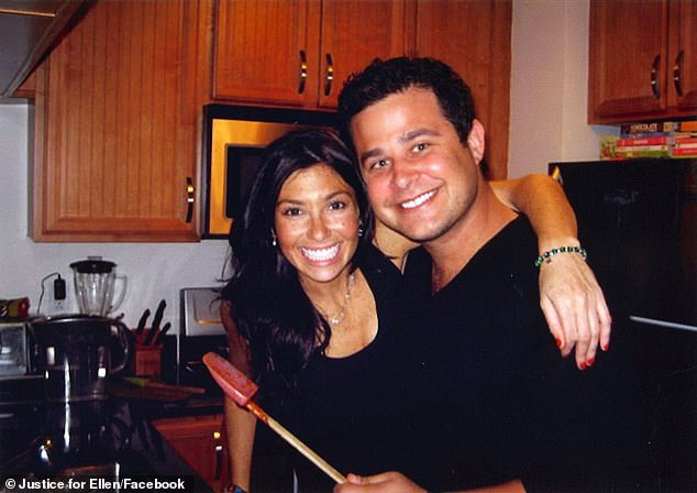 Greenberg is seen here with her then fiancé Samuel Goldberg, who has since moved in and married