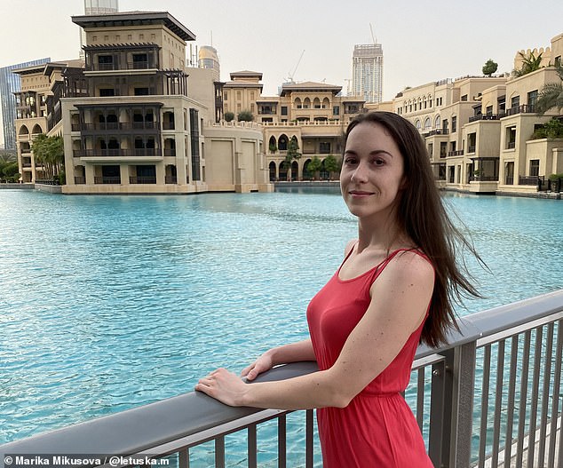 Marika, pictured in Dubai, reveals cabin crew 'listen, empathise, ask and paraphrase' when it comes to passengers fuming about the flight