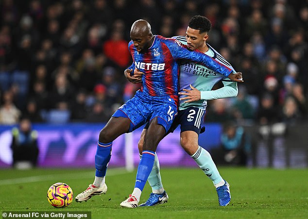 William Saliba, right, had a rare off-game and an errant pass could have led to a goal