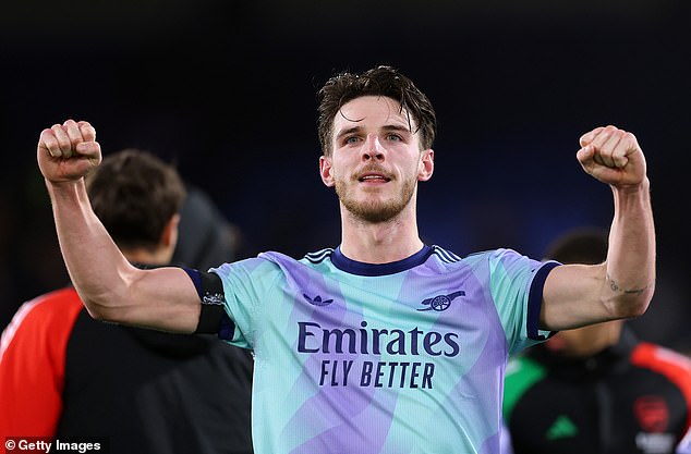 Declan Rice provided stability for Arsenal and the midfielder also scored a well-taken goal