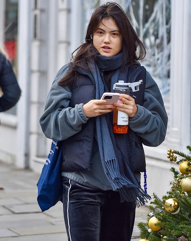 Raducanu was spotted last week with a water bottle full of goji berries in Chelsea, West London