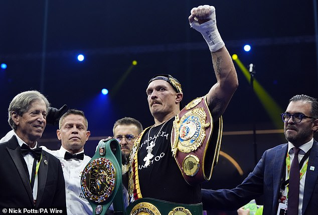 Usyk was confirmed by the judges as the unanimous winner with a score of 116-112 in Saudi Arabia