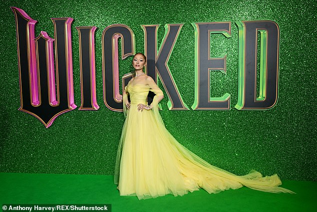 Arian at the Wicked film premiere at London's Royal Festival Hall last month