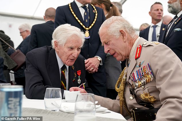 The monarch pictured during D-Day commemorations in Normandy, France in June