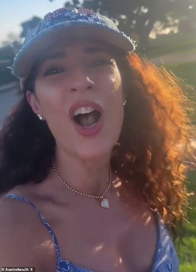 Sophie (pictured) was heard singing 'Am Yisrael Chai', a Jewish solidarity chant, and claimed that Mr Sub Laban and the unnamed woman had 'attacked' her