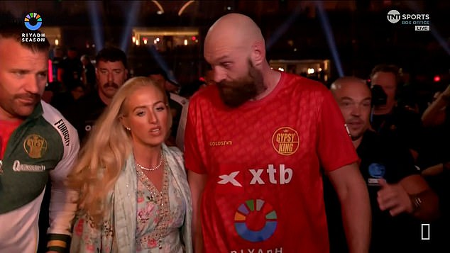 It may have been a subtle swipe at Fury, who said he hadn't even spoken to his wife Paris in three months as he prepared for the fight.