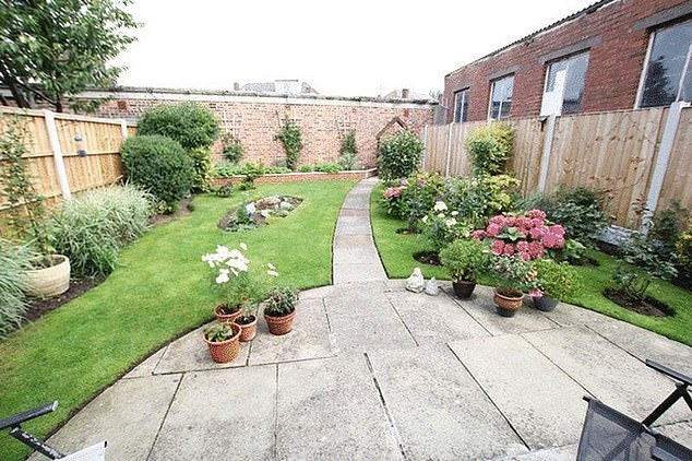 The garden at Musk's grandmother's house in Liverpool