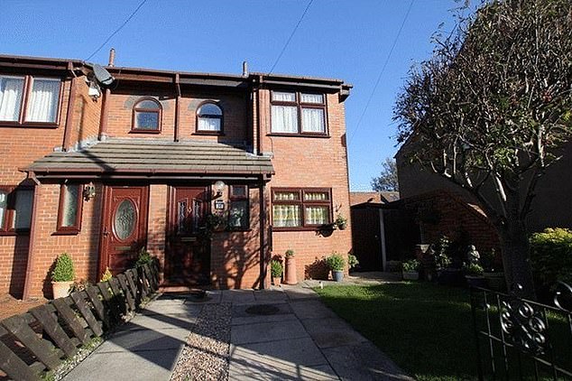 The front of the two-storey house where Musk's grandmother lived in Merseyside