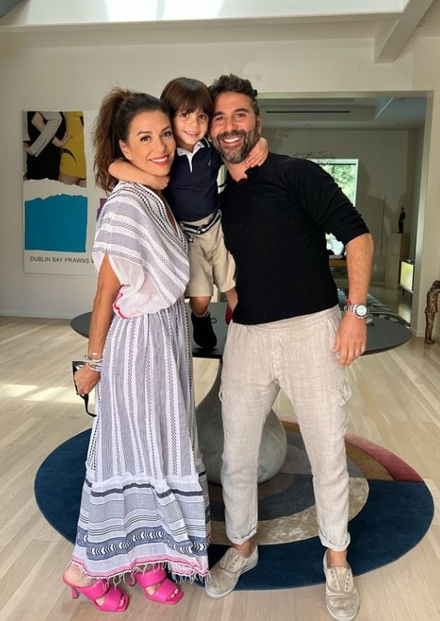 The family moved to Marbella from Los Angeles after purchasing a six-bedroom, seven-bathroom mega-villa on the Spanish coast (pictured with her husband José Bastón)