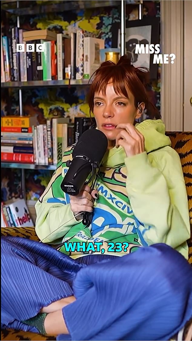 Lily on her BBC podcast Miss Me? She said food has become 