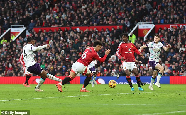 Semenyo scored two minutes after Kluivert's penalty to stun United fans at Old Trafford