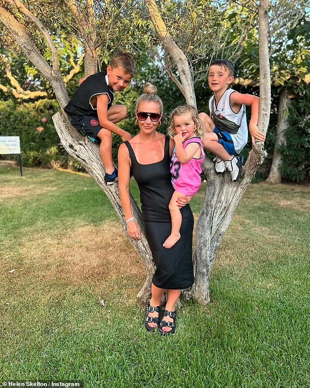 The adorable Instagram post comes after Helen joked that she needed a nanny for herself and not her three children, having embraced the fun side of life since turning 40