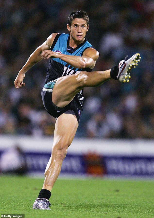 The footy star also played 11 games for Port Adelaide between 2005 and 2006