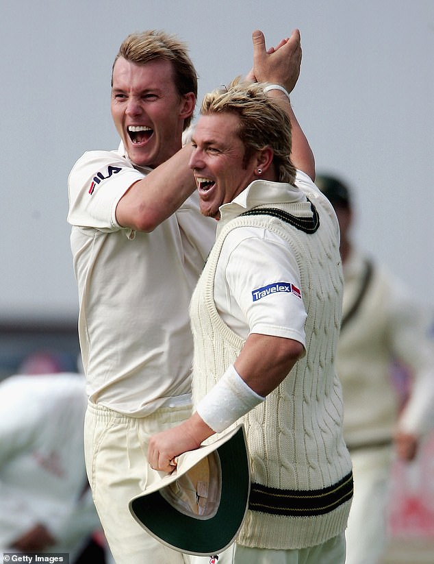 Lee (left) revealed that Warne (right) told him he would get his first Test cap in the 1999 Boxing Day Test in place of coach Steve Waugh