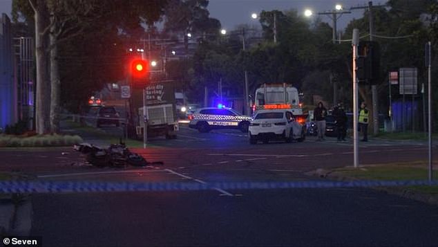 A motorcyclist was killed in the northeast Melbourne suburb of Preston on August 11 after a 17-year-old allegedly driving a stolen BMW ran a red light and then fled the scene.