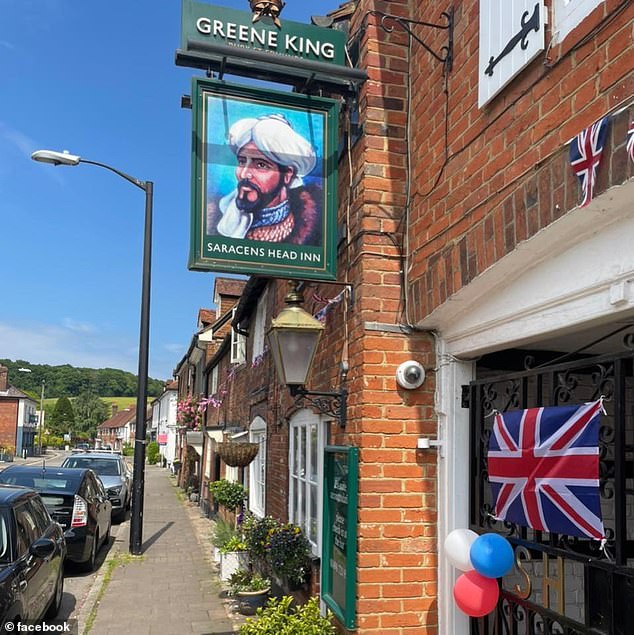 Saracen is a term used to describe an Arab or Muslim, especially at the time of the Crusades (photo, the Saracens Head Inn in Amersham, Buckinghamshire)