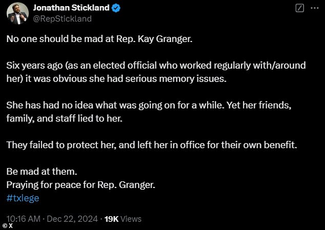 1734908435 620 Public backlash after missing GOP congresswoman Kay Granger is found