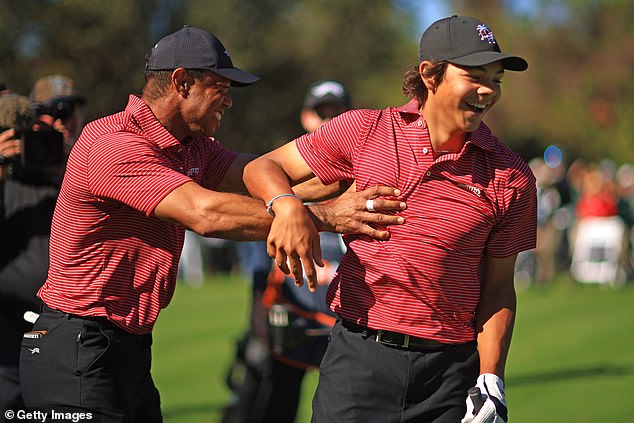 Earlier in the day, 15-year-old Charlie hit his first hole-in-one with his father next to him