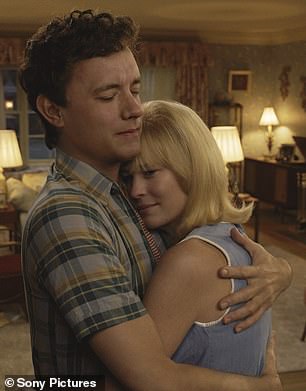 The film, released on October 25, reunited Hanks with his Forrest Gump co-star Robin Wright in a multi-generational story, depicting the cast as their characters across different time periods; depicted in Here still