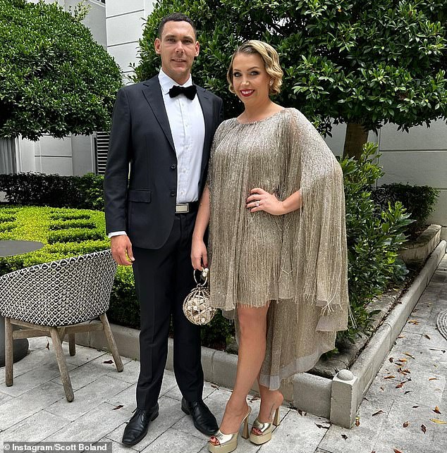 Boland (pictured with wife Daphne) is set to return in front of his MCG home crowd for the Boxing Day Test