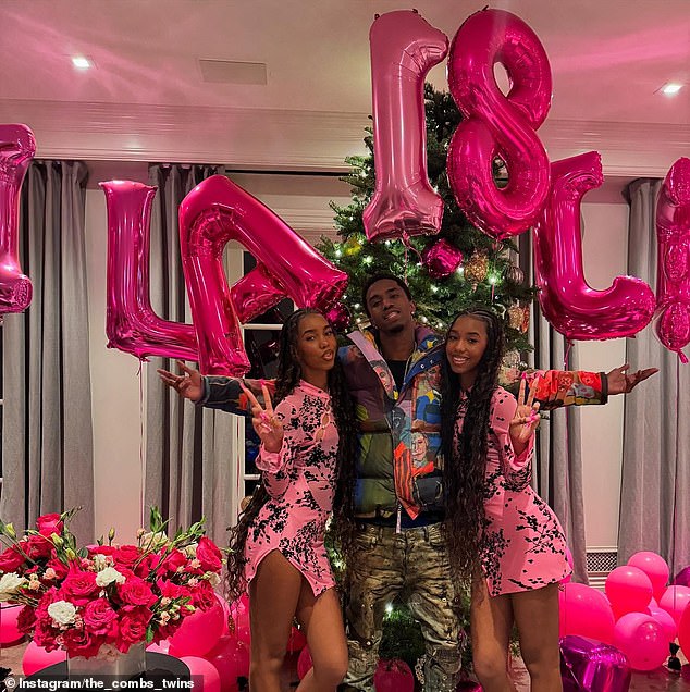 The party comes three months after Diddy was arrested. Despite this, older brother Christian helped them celebrate. He shared photos of them posing in front of balloons, which appeared to spell out their names and ages, and beautiful bouquets of pink flowers.