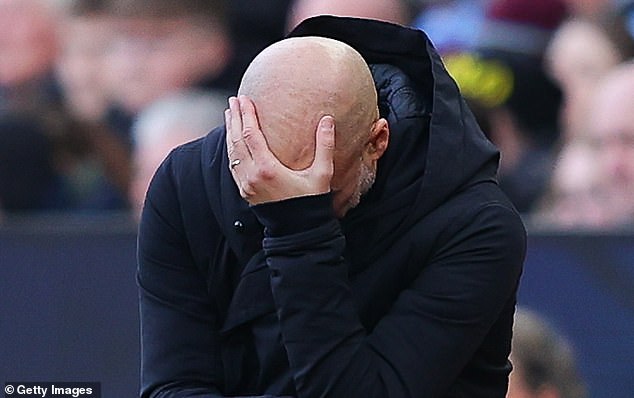 Manager Pep Guardiola is overseeing the worst form of his career in the dugout